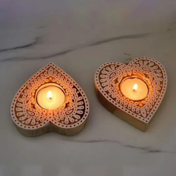 Handmade Heart Block Candle